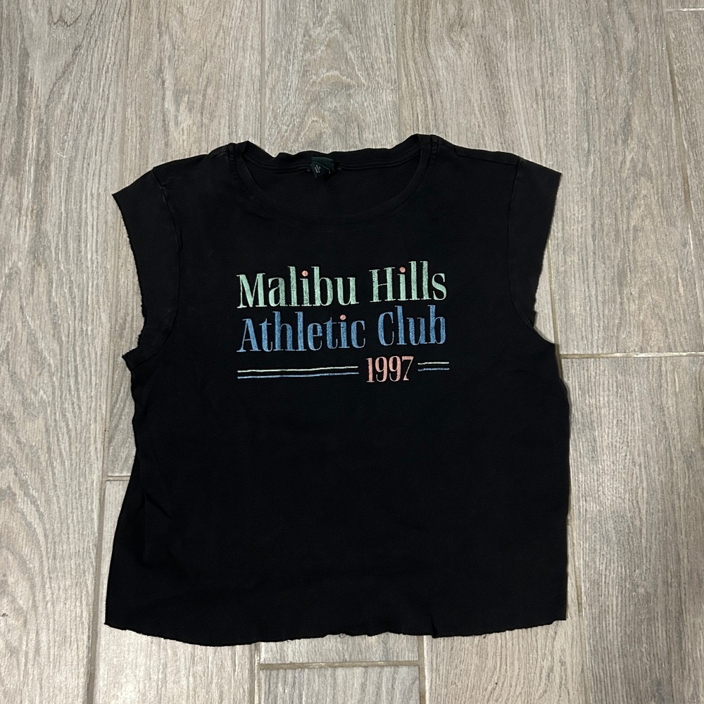 Women's Wild Fable Black Malibu Hills Athletic Club Muscle Beach T-shirt - XL